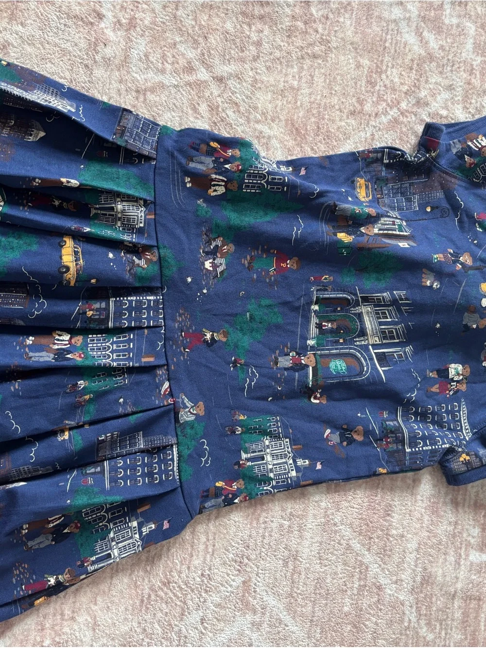 Polo Ralph Lauren Toddler and Little Girls Bear Jersey Rugby Dress 6